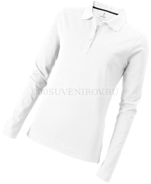 Фото Рубашка-поло с длинным рукавом "Oakville" женская, белый «Elevate», M