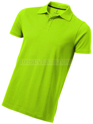 Фото Рубашка-поло "Seller" мужская, зеленое яблоко «Elevate», M