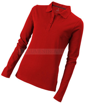 Фото Рубашка-поло с длинным рукавом "Oakville" женская, красный «Elevate», XS