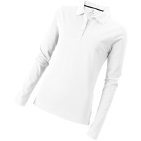 Рубашка-поло с длинным рукавом "Oakville" женская, белый, L