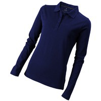 Рубашка-поло с длинным рукавом "Oakville" женская, темно-синий