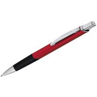 SQUARE, ручка шариковая, красный/хром, металл