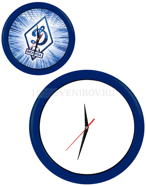 Фото Часы настенные "ПРОМО" разборные ; яркий синий, D28,5 см; пластик/стекло