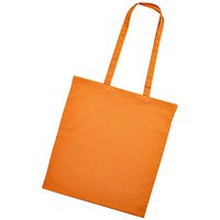 Дешевая сумка для покупок из хлопка Eco; оранжевый; 38х42 см, длина ручек 70 см. и аксессуары дешевые