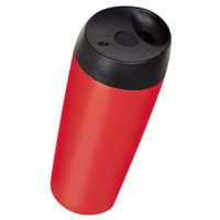 Термокружка с рисунком дорожная Гран-при; 450 мл;  красный матовый; металл; лазерная гравировка
