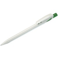 TWIN, ручка шариковая, зеленый/белый, пластик
