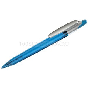 Фото OTTO FROST SAT, ручка шариковая, фростированный голубой/серебристый клип, пластик