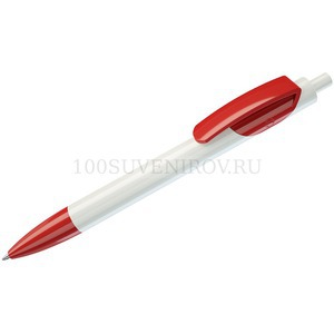 Фото TRIS, ручка шариковая, красный/белый, пластик