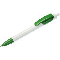 TRIS, ручка шариковая, зеленый/белый, пластик