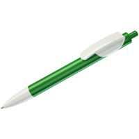 TRIS, ручка шариковая, зеленый/белый, пластик