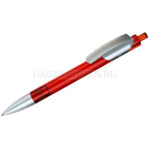 Фото TRIS LX SAT, ручка шариковая, прозрачный оранжевый/серебристый, пластик