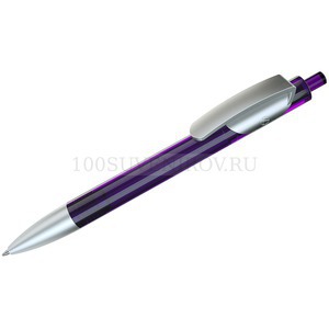 Фото TRIS LX SAT, ручка шариковая, прозрачный фиолетовый/серебристый, пластик