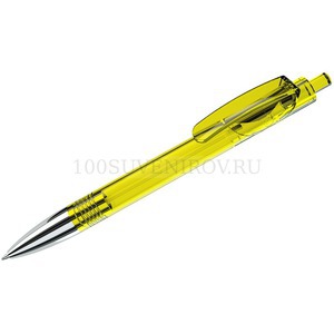 Фото TRIS CHROME LX, ручка шариковая, прозрачный желтый/хром, пластик