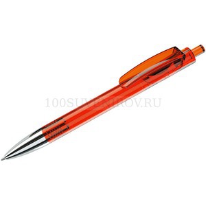 Фото TRIS CHROME LX, ручка шариковая, прозрачный оранжевый/хром, пластик