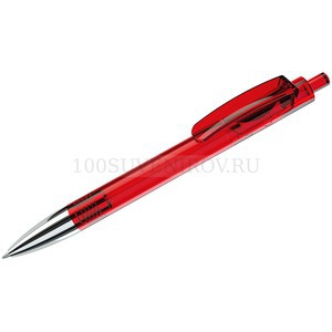 Фото TRIS CHROME LX, ручка шариковая, прозрачный красный/хром, пластик