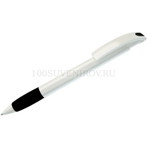 Фото NOVE, ручка шариковая с грипом, черный/белый, пластик