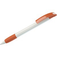 NOVE, ручка шариковая с грипом, оранжевый/белый, пластик, оранжевый, белый