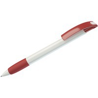 NOVE, ручка шариковая с грипом, красный/белый, пластик, красный, белый