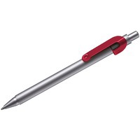 SNAKE, ручка шариковая, красный, серебристый корпус, металл