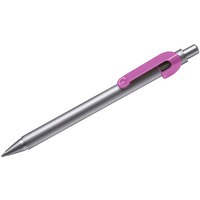 Фотография SNAKE, ручка шариковая, розовый, серебристый корпус, металл