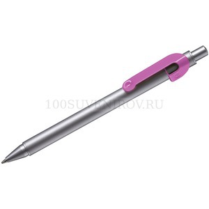 Фото SNAKE, ручка шариковая, розовый, серебристый корпус, металл