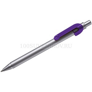 Фото SNAKE, ручка шариковая, фиолетовый, серебристый корпус, металл