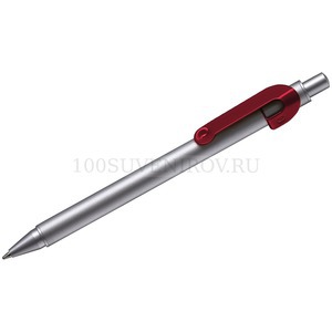 Фото SNAKE, ручка шариковая, бордовый, серебристый корпус, металл