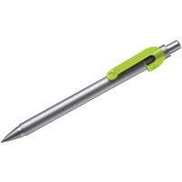 SNAKE, ручка шариковая, светло-зеленый, серебристый корпус, металл