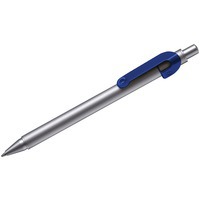 SNAKE, ручка шариковая, синий, серебристый корпус, металл