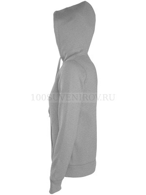 Фото Толстовка женская на молнии с капюшоном Seven Women 290, серый меланж XL «Sols»