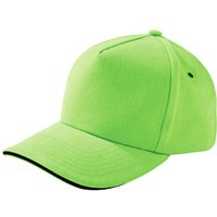 Бейсболка брендовая от производителя Unit Classic, зеленое яблоко с черным кантом и однотонные кепки