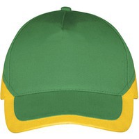 Фото Бейсболка BOOSTER, ярко-зеленая с желтым, мировой бренд Sol's