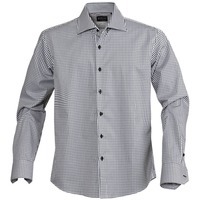 Изображение Рубашка мужская в клетку TRIBECA, черная S, мировой бренд James Harvest
