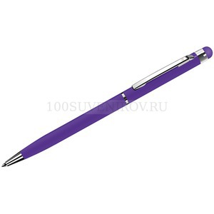 Фото TOUCHWRITER, ручка шариковая со стилусом для сенсорных экранов, фиолетовый/хром, металл