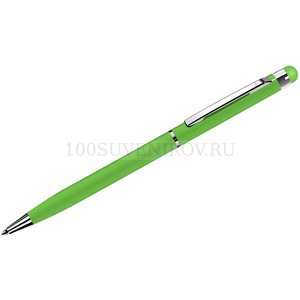 Фото TOUCHWRITER, ручка шариковая со стилусом для сенсорных экранов, зеленое яблоко/хром, металл (светло-зеленый)