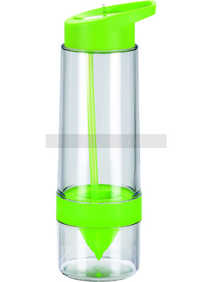 Фото Бутылка для воды с функцией соковыжималки на 650мл, зеленая (зеленое яблоко)