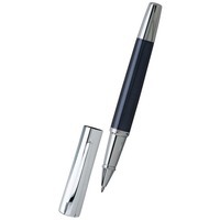 Ручка роллер Cerruti 1881 модель «Conquest Blue» в футляре, синий/серебристый
