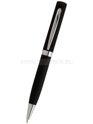 Фото Ручка шариковая Cerruti 1881 модель «Soft» в футляре (черный, серебристый)