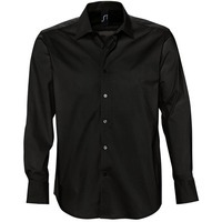 Фотка Рубашка мужская BRIGHTON 140, черная, мировой бренд Sol's