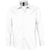 Фото Рубашка мужская BRIGHTON 140, белая, мировой бренд Sol's