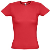 Красивая стильная футболка женская MISS 150, красная и женская майка для женщин