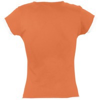 Футболка женская MOOREA 170, оранжевая с белым
