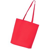 Дешевая летняя сумка для покупок PROMO; красная; 38 x 45 x 8,5 см;  нетканый 80г/м2