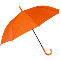 Яркий промо зонт-трость ЯРКОСТЬ с пластиковой ручкой, полуавтомат, d100 х 82,5 см, в сложенном виде 82,5 х 11,2 х 4,5 см. Предусмотрено нанесение логотипа. , оранжевый