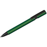 OVAL, ручка шариковая, зеленый/черный, металл