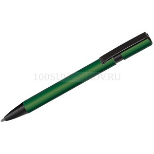 Фото OVAL, ручка шариковая, зеленый/черный, металл