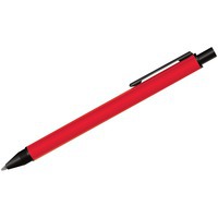 Шариковая ручка IMPRESS под гравировку, корпус и клип - металл, носик и кнопка - пластик, 1х14,4 см., красный, черный
