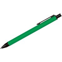 Шариковая ручка IMPRESS под гравировку, корпус и клип - металл, носик и кнопка - пластик, 1х14,4 см., зеленый, черный