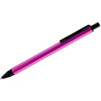 Шариковая ручка IMPRESS под гравировку, корпус и клип - металл, носик и кнопка - пластик, 1х14,4 см., розовый, черный