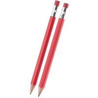 Набор "Даллас": ручка шариковая, карандаш с ластиком в футляре, красный